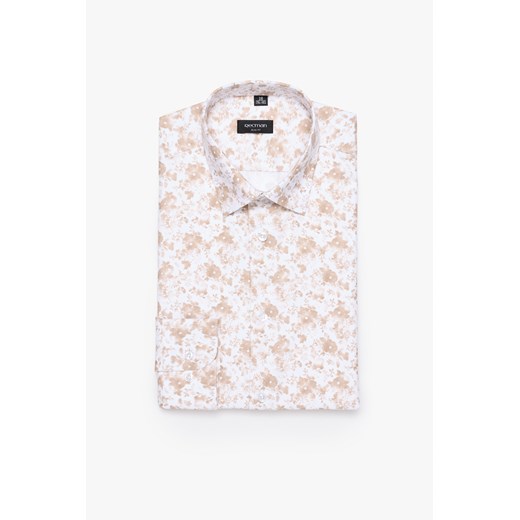 KOSZULA COLINE 3151T DŁUGI RĘKAW SLIM FIT BEŻ ze sklepu Recman w kategorii Koszule męskie - zdjęcie 177534108