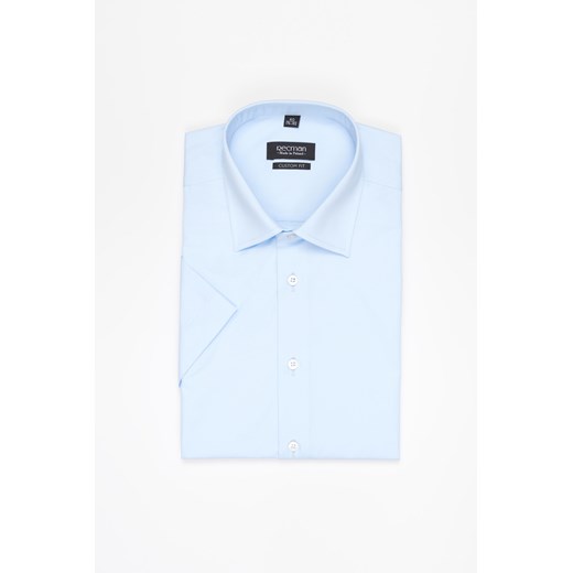 KOSZULA VERSONE 3180 KRÓTKI RĘKAW CUSTOM FIT BŁĘKITNY ze sklepu Recman w kategorii Koszule męskie - zdjęcie 177534178