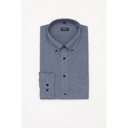 KOSZULA FORMENTO 3196D DŁUGI RĘKAW SLIM FIT SZAROŚĆ ze sklepu Recman w kategorii Koszule męskie - zdjęcie 177534316
