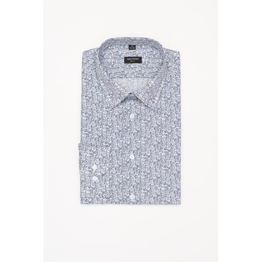KOSZULA COLINE 3217D DŁUGI RĘKAW SLIM FIT GRANAT ze sklepu Recman w kategorii Koszule męskie - zdjęcie 177534525