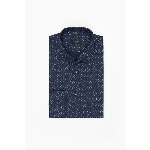 KOSZULA COLINE 3221T DŁUGI RĘKAW SLIM FIT GRANAT ze sklepu Recman w kategorii Koszule męskie - zdjęcie 177534716