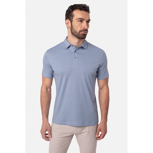 KOSZULKA POLO MANE BŁĘKITNA ze sklepu Recman w kategorii T-shirty męskie - zdjęcie 177534919