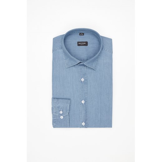 KOSZULA FORMENTO 3230 DŁUGI RĘKAW SLIM FIT BŁĘKITNA JEANSOWA ze sklepu Recman w kategorii Koszule męskie - zdjęcie 177534965
