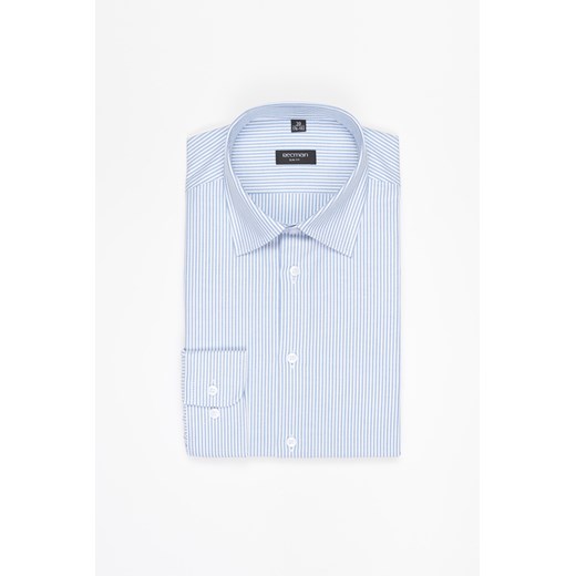 KOSZULA COFINO 3222D DŁUGI RĘKAW SLIM FIT GRANATOWA ze sklepu Recman w kategorii Koszule męskie - zdjęcie 177535018