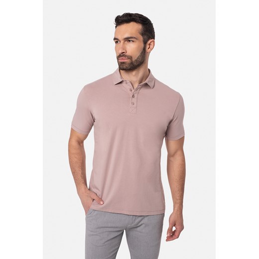 KOSZULKA POLO LIERMO RÓŻ ze sklepu Recman w kategorii T-shirty męskie - zdjęcie 177535057