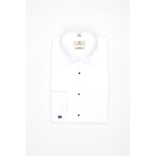 KOSZULA WINCASS 3738 SP SLIM FIT BIAŁA Z BAWEŁNY ze sklepu Recman w kategorii Koszule męskie - zdjęcie 177535158
