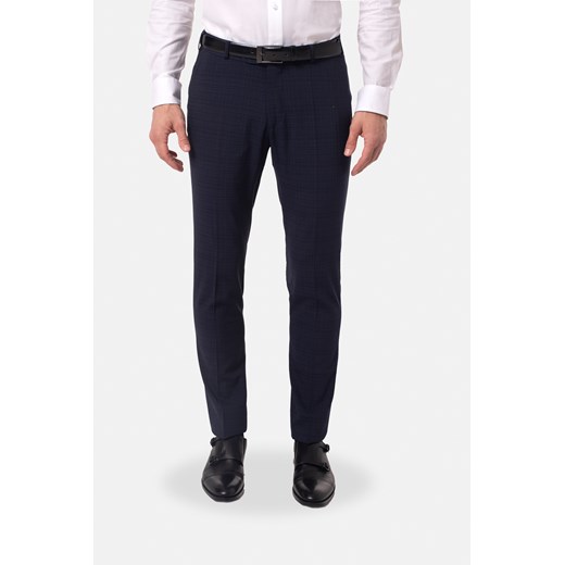 SPODNIE CLASSIC SPOLETO 316 GRANATOWE Z WEŁNĄ ze sklepu Recman w kategorii Spodnie męskie - zdjęcie 177535258