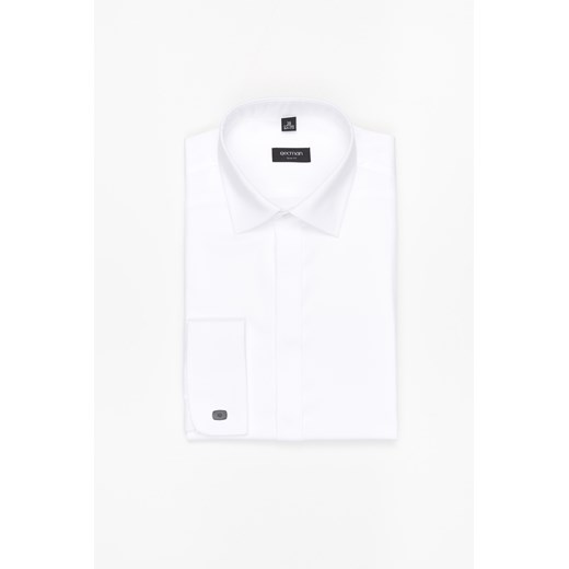 KOSZULA SAVERNE 3245 SP SLIM FIT BIAŁA Z BAWEŁNY TYPU JERSEY ze sklepu Recman w kategorii Koszule męskie - zdjęcie 177535306