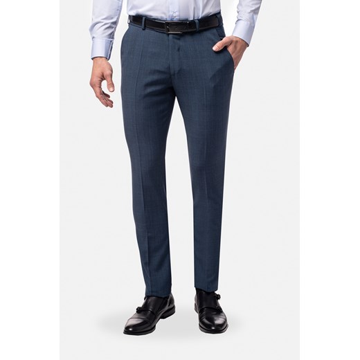 SPODNIE CLASSIC NAVEDA 316 NIEBIESKIE Z WEŁNĄ ze sklepu Recman w kategorii Spodnie męskie - zdjęcie 177535405