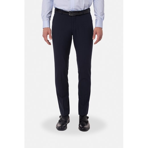 SPODNIE CLASSIC BAMFORD 318 GRANATOWA Z WEŁNĄ ze sklepu Recman w kategorii Spodnie męskie - zdjęcie 177535455