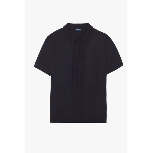KOSZULKA POLO TENNIS CLUB 011 GRANATOWA Z WISKOZY ze sklepu Recman w kategorii T-shirty męskie - zdjęcie 177535576