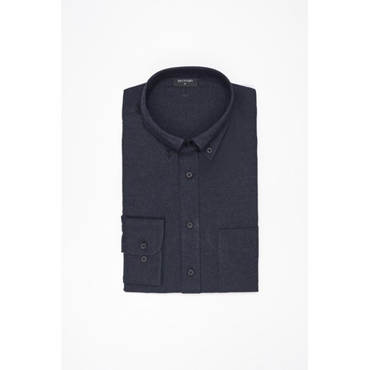 KOSZULA FORMENTO 3256D DŁUGI RĘKAW SLIM FIT GRANATOWA Z BAWEŁNY ze sklepu Recman w kategorii Koszule męskie - zdjęcie 177535645