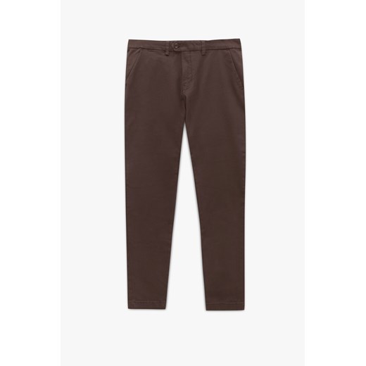 SPODNIE CASUAL BALATRE BRĄZOWE Z BAWEŁNY TYPU JERSEY ze sklepu Recman w kategorii Spodnie męskie - zdjęcie 177535659