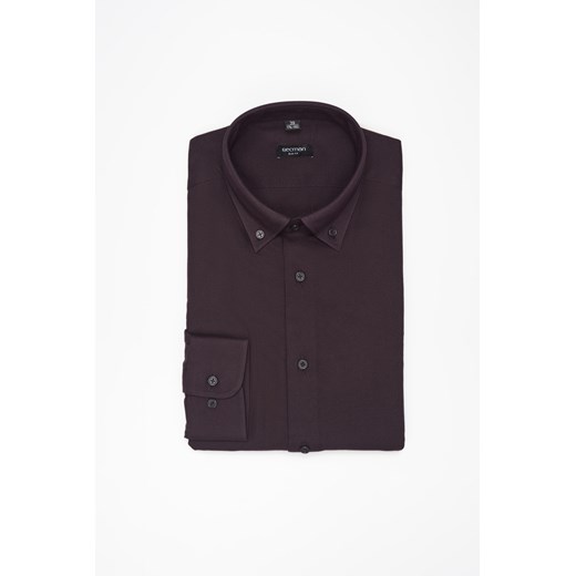 KOSZULA FORMENTO 3258D DŁUGI RĘKAW SLIM FIT FIOLETOWA Z WISKOZĄ ze sklepu Recman w kategorii Koszule męskie - zdjęcie 177535887