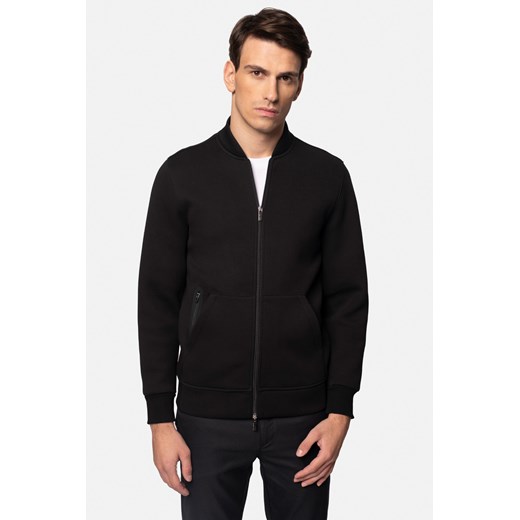 BLUZA DEVESA ROZPINANY CZARNA Z BAWEŁNĄ ze sklepu Recman w kategorii Bluzy męskie - zdjęcie 177536015