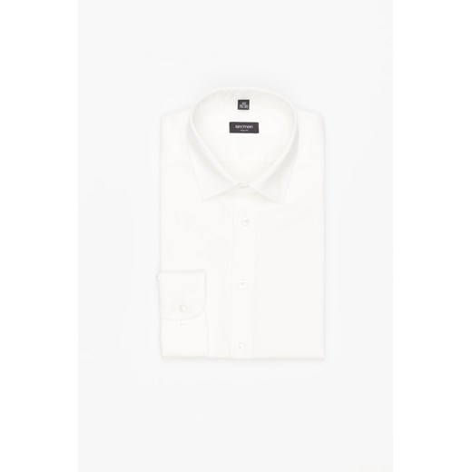 KOSZULA VERSONE 3185 DŁUGI RĘKAW SLIM FIT ECRU Z BAWEŁNY ze sklepu Recman w kategorii Koszule męskie - zdjęcie 177536216