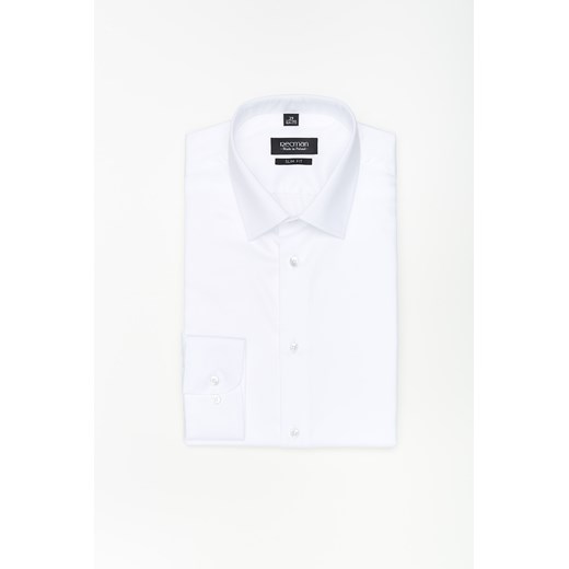 KOSZULA VERSONE 2517 DŁUGI RĘKAW SLIM FIT BIAŁY ze sklepu Recman w kategorii Koszule męskie - zdjęcie 177536497
