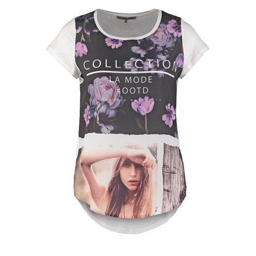 Anna Field Tshirt z nadrukiem black/white zalando fioletowy abstrakcyjne wzory