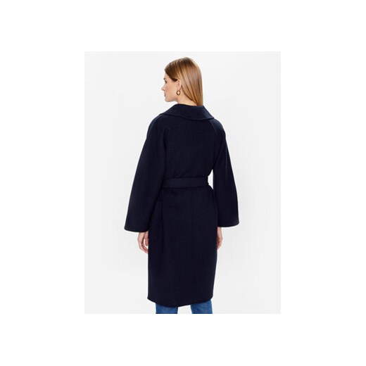 Weekend Max Mara Płaszcz wełniany Selz 23501103 Granatowy Regular Fit 48 MODIVO