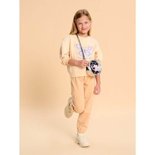 Sinsay - Bluza z nadrukiem - beżowy Sinsay 98 Sinsay