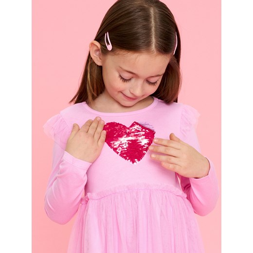 Sinsay - Sukienka tiulowa - różowy Sinsay 128 Sinsay