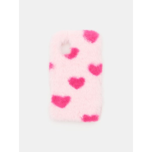 Sinsay - Futrzane etui na telefon iPhone 11/XR - różowy Sinsay One Size Sinsay