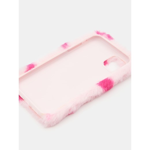 Sinsay - Futrzane etui na telefon iPhone 11/XR - różowy Sinsay One Size Sinsay