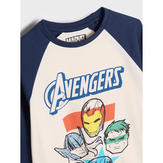 Sinsay - Koszulka z długimi rękawami Avengers - granatowy Sinsay 122 Sinsay