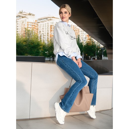 Sinsay - Jeansy FLARE - niebieski Sinsay 36 Sinsay