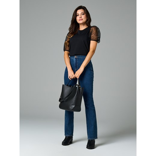 Sinsay - Jeansy FLARE - granatowy Sinsay 34 Sinsay