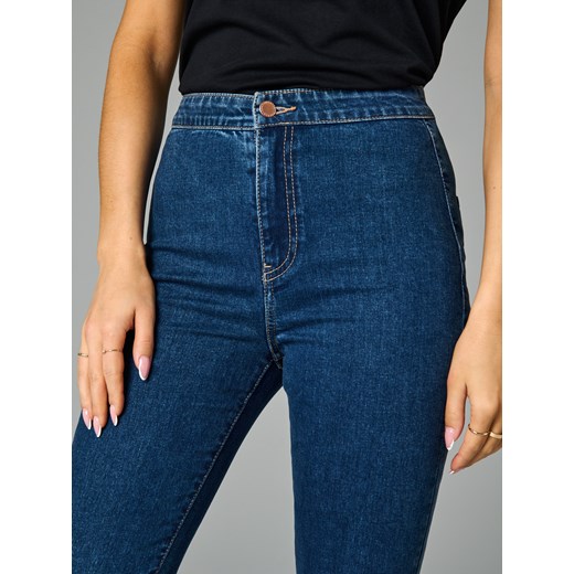 Sinsay - Jeansy FLARE - granatowy Sinsay 34 Sinsay