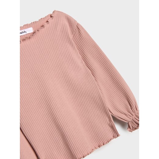 Sinsay - Koszulka z długimi rękawami - różowy Sinsay 74 Sinsay