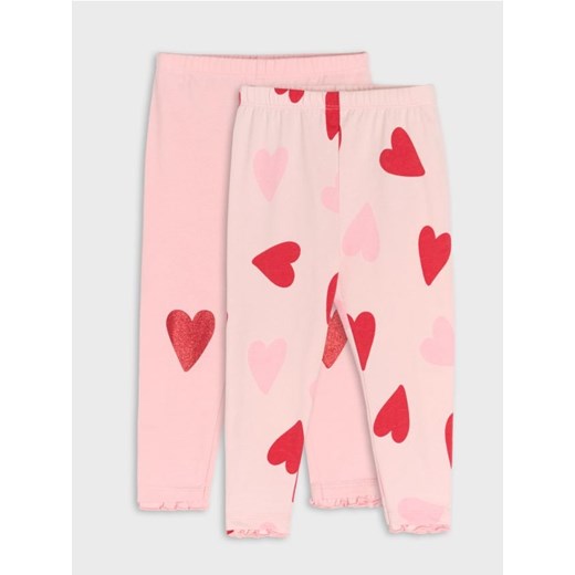 Sinsay - Legginsy 2 pack - różowy ze sklepu Sinsay w kategorii Spodnie i półśpiochy - zdjęcie 177554799