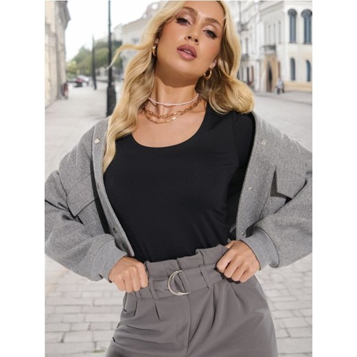 Sinsay - Body z długimi rękawami - czarny Sinsay L okazja Sinsay