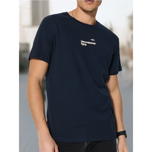 Sinsay - Koszulka - granatowy ze sklepu Sinsay w kategorii T-shirty męskie - zdjęcie 177556358