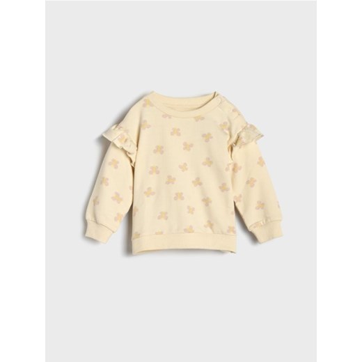 Sinsay - Bluza z ozobnymi falbanami - kremowy ze sklepu Sinsay w kategorii Bluzy i swetry - zdjęcie 177556428