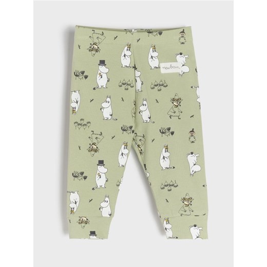 Sinsay - Legginsy Muminki - zielony ze sklepu Sinsay w kategorii Spodnie i półśpiochy - zdjęcie 177556589