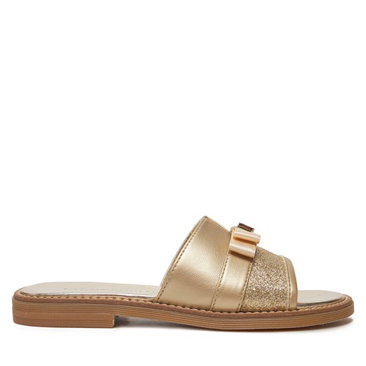 Klapki Tommy Hilfiger Sandal T4A2-33942-0572 M Złoty ze sklepu eobuwie.pl w kategorii Klapki dziecięce - zdjęcie 177559218