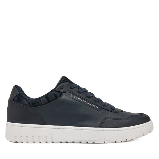 Sneakersy Tommy Hilfiger Th Basket Core Lth Pinperf FM0FM05466 Granatowy ze sklepu eobuwie.pl w kategorii Buty sportowe męskie - zdjęcie 177560218