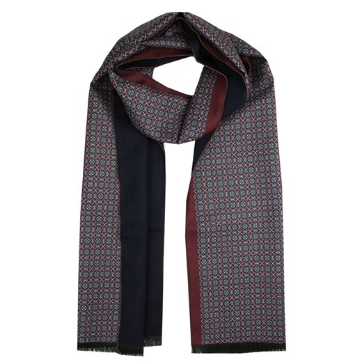 Elegancki Szalik Bawełniany - Alties - Wzór Mozaikowy SZAALTS0287 ze sklepu JegoSzafa.pl w kategorii Szaliki męskie - zdjęcie 177562147