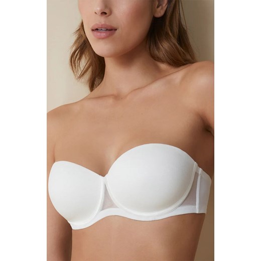 Biustonosz usztywniany gładki odpinane ramiączka perłowy Esmeralda, Kolor perłowy, Rozmiar 70B, Selene ze sklepu Intymna w kategorii Biustonosze - zdjęcie 177568475