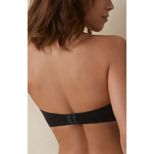 Biustonosz usztywniany gładki bez ramiączek czarny Esmeralda, Kolor czarny, Rozmiar 70B, Selene ze sklepu Intymna w kategorii Biustonosze - zdjęcie 177568479