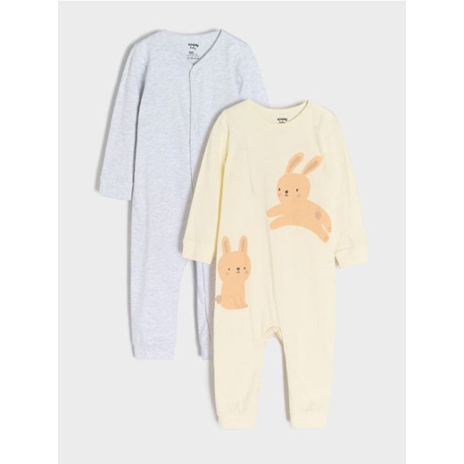 Sinsay - Pajacyki 2 pack - kremowy ze sklepu Sinsay w kategorii Pajacyki - zdjęcie 177571128