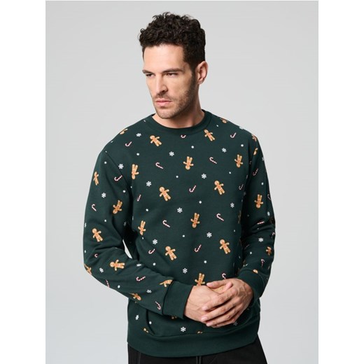 Sinsay - Bluza świąteczna - zielony ze sklepu Sinsay w kategorii Bluzy męskie - zdjęcie 177571385