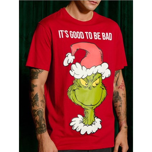 Sinsay - Koszulka Grinch - czerwony ze sklepu Sinsay w kategorii T-shirty męskie - zdjęcie 177571407