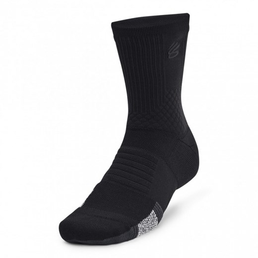 Skarpetki treningowe uniseks Under Armour Curry UA AD Playmaker 1p Mid - czarne ze sklepu Sportstylestory.com w kategorii Skarpetki damskie - zdjęcie 177573375