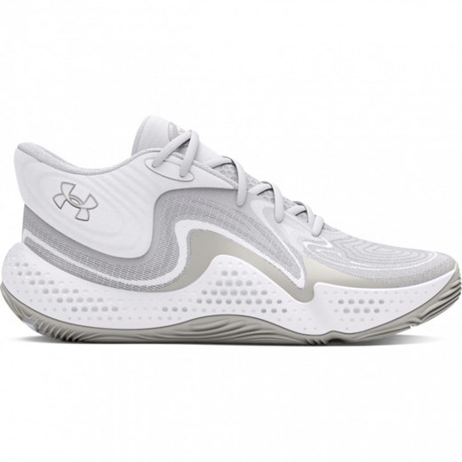 Buty do koszykówki uniseks Under Armour UA Spawn 6 Mid - szare ze sklepu Sportstylestory.com w kategorii Buty sportowe męskie - zdjęcie 177573798
