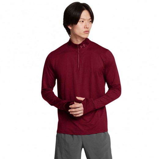 Męski longsleeve do biegania Under Armour UA Launch Pro 1/4 Zip - czerwony ze sklepu Sportstylestory.com w kategorii T-shirty męskie - zdjęcie 177575057