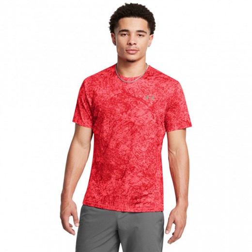 Męska koszulka treningowa Under Armour Vanish Elite Vent Prtd SS - czerwona ze sklepu Sportstylestory.com w kategorii T-shirty męskie - zdjęcie 177575506