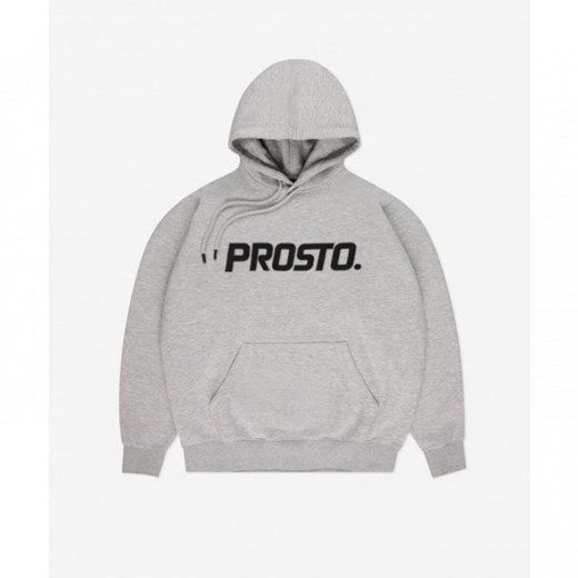 Męska bluza dresowa nierozpinana z kapturem Prosto Hoodie Sweer - szara L Sportstylestory.com